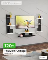 Televizor altlığı və divar rəf sistemi - Ölçü: 35 50 120 sm — Ürünler