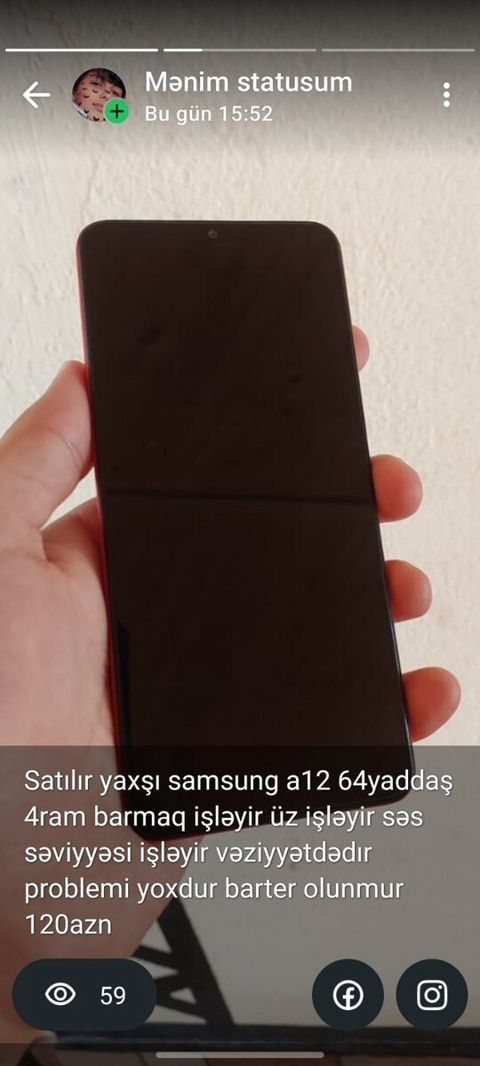 Samsung Galaxy A12 Red 64GB/4GB — Bakı