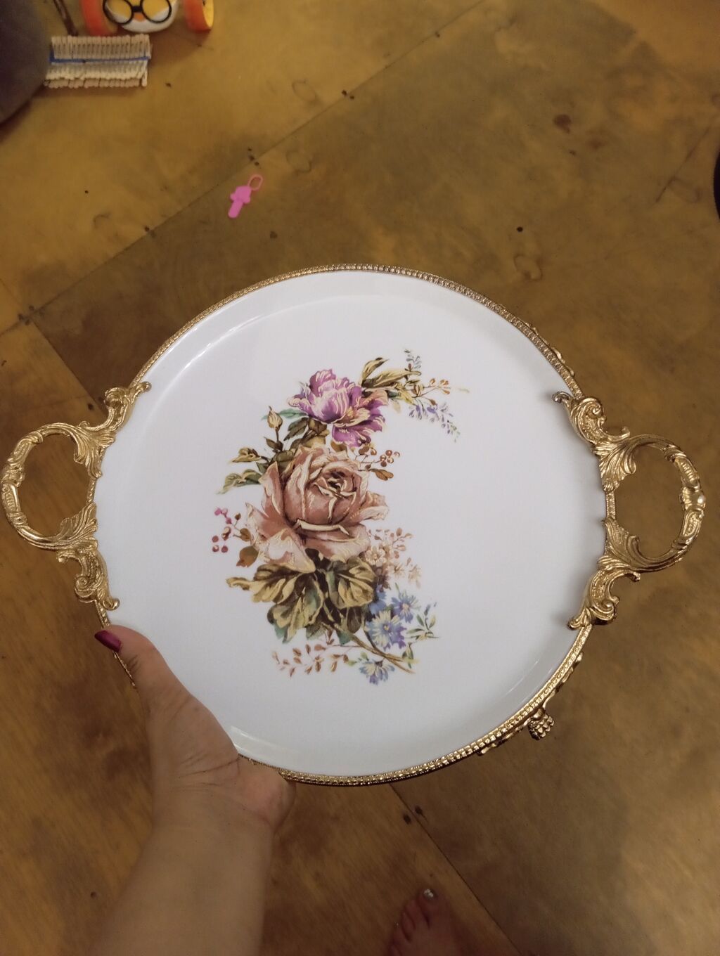 Porcelain süfrə ləyən/tray - Material: ağ porselen lövhə - Üzərində — Mallar, Bakı (8)
