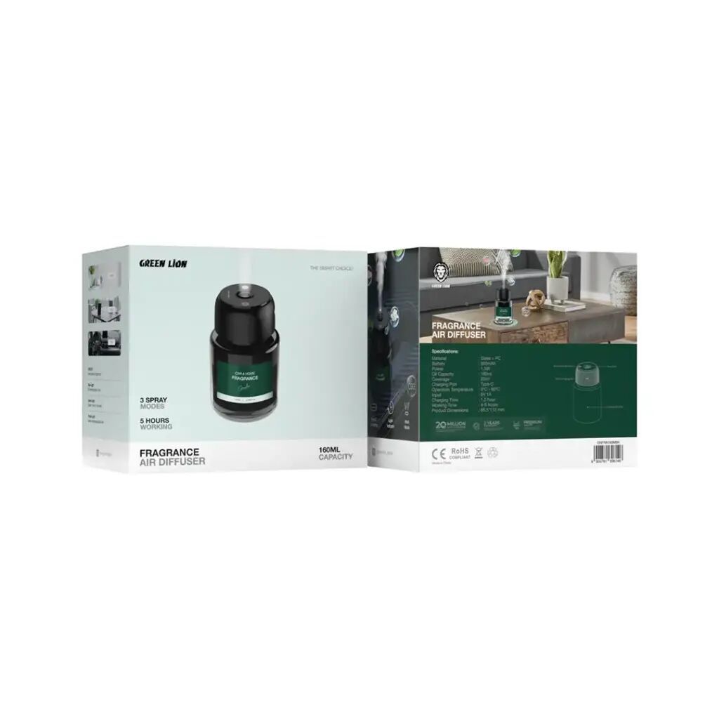Green Lion Fragrance Air Diffuser 160Ml Black Brend: Green Lion — Avtomobillər, Bakı (3)
