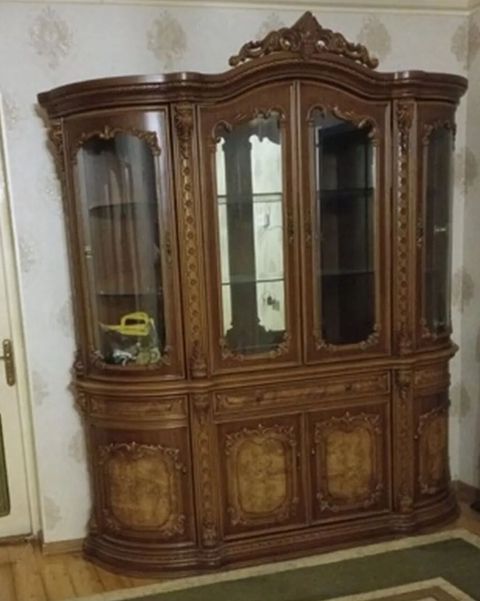 Klassik üslubda taxta qonaq otağı dəsti - Material: təbii ağac — Gəncə