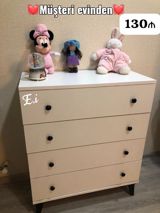 Ağ rəngli 4 çekmecəli komod - Sadə və zərif dizayn - Hər çekmecədə — Furniture