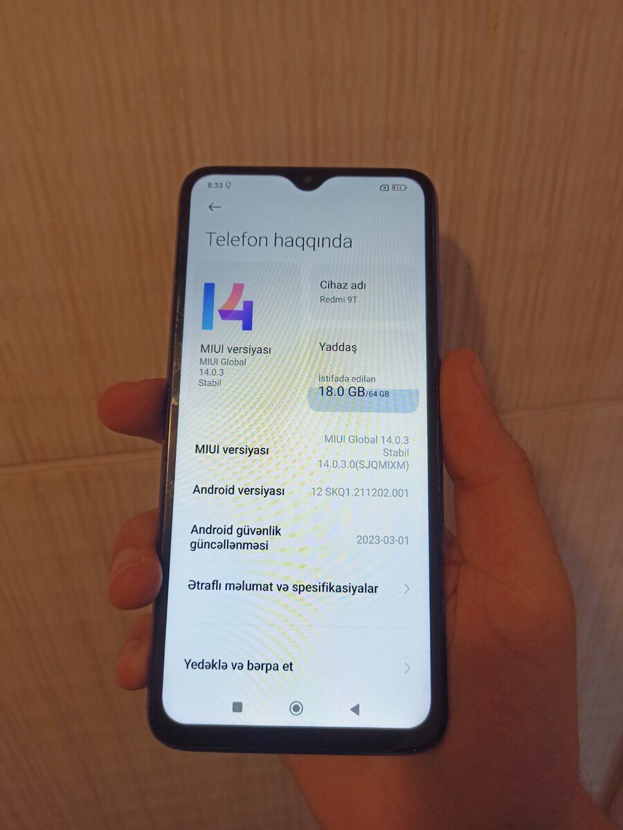 Xiaomi Redmi 9T Twilight Blue 64GB/4GB — Smartfonlar, Bakı (6)