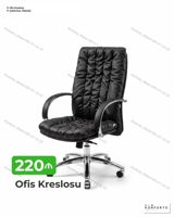 Ofis kreslosu - Rəng: qara - Material: yumşaq, yastıqlı oturacaq və — Ürünler