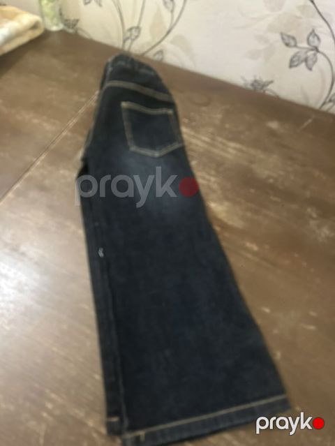 Uşaq üçün tünd mavi cins şalvar - Material: klassik denim (cins) — Bakı