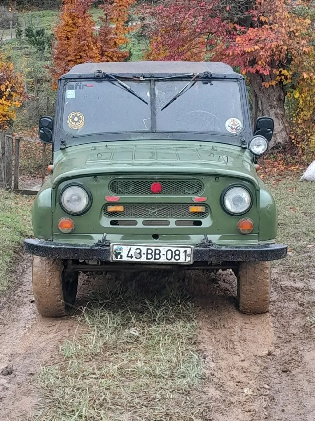 UAZ 469 of-roader, yaşıl rəng, yumşaq tavanlı (tentli) kuzov — Avtomobillər, Lənkəran (2)