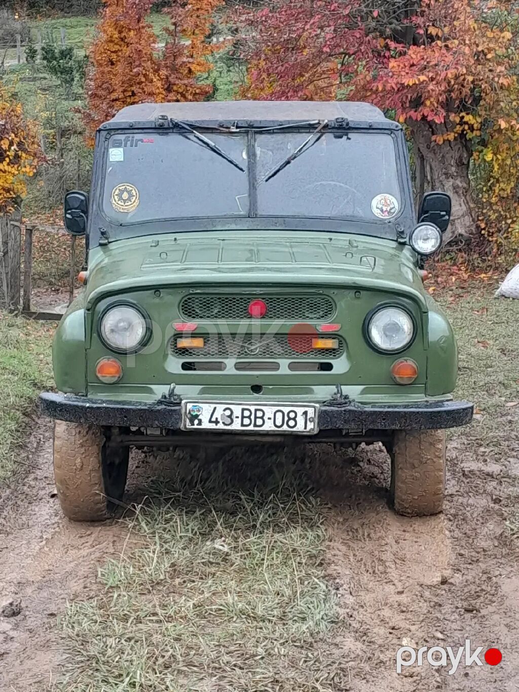 UAZ 469 of-roader, yaşıl rəng, yumşaq tavanlı (tentli) kuzov — Avtomobillər, Lənkəran (2)