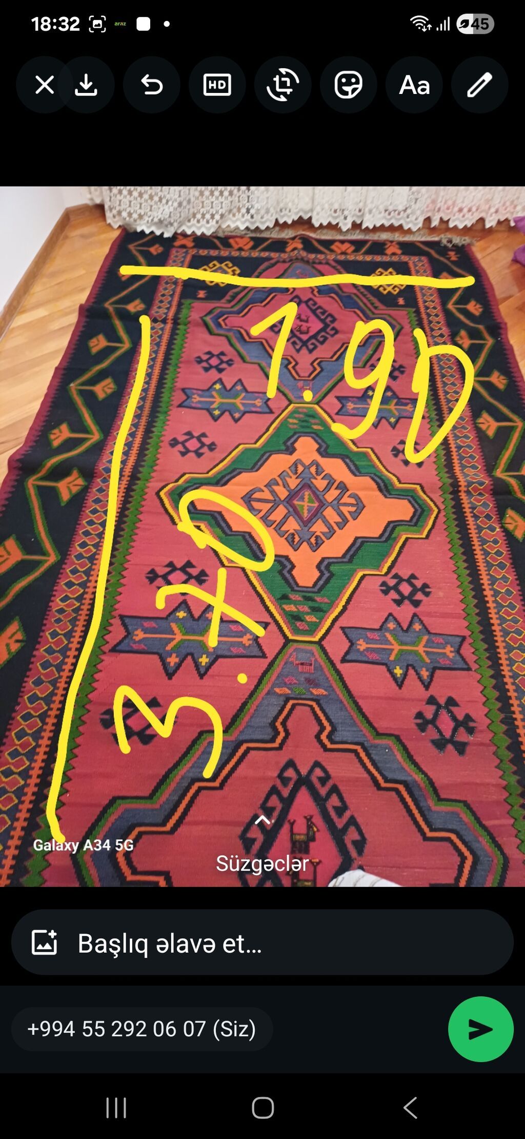 Xalça Dekorativ, Kredit yoxdur — Mallar, Bakı (2)