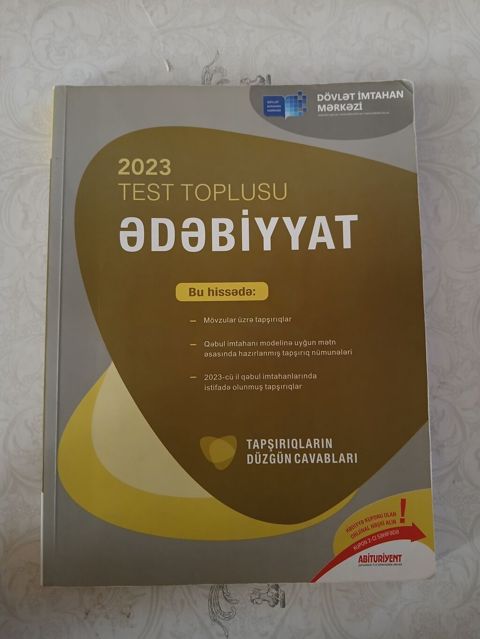 3 cü qrup blok imtahanına hazırlaşanlar üçün ədəbiyyat test toplusu — Bakı