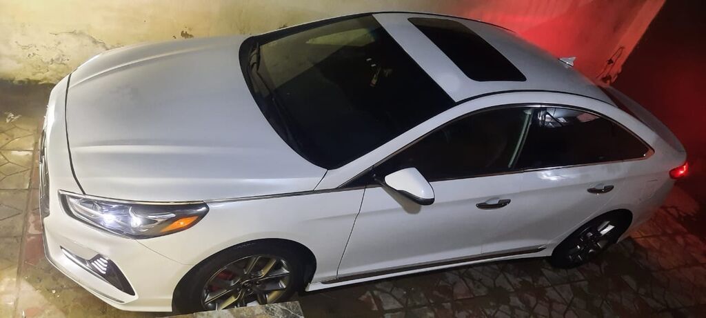 Hyundai Sonata – ağ rəngli, sedan kuzovlu. Şık və aerodinamik dizayn — Avto, Bakı (8)