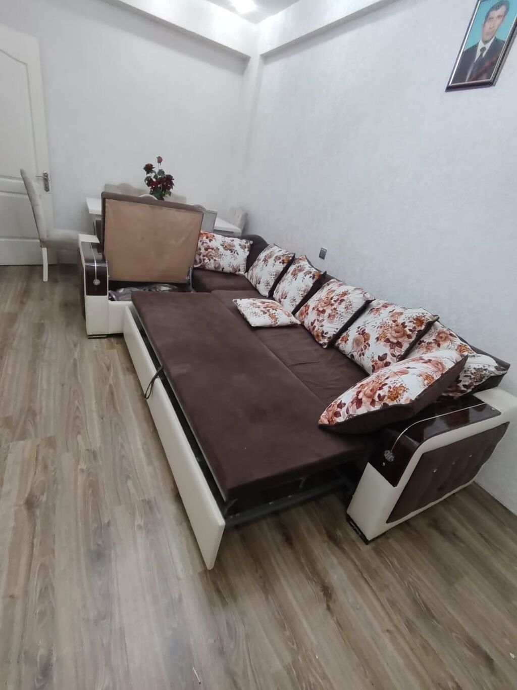 Künc divan dəsti – açılıb-yığılan mexanizmli - Forma: L-şəkilli künc — Mebel, Bakı