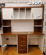 İş masası və üst rəfli modül - Ölçülər: 1.60 x 1.60 x 50 sm — Mebel