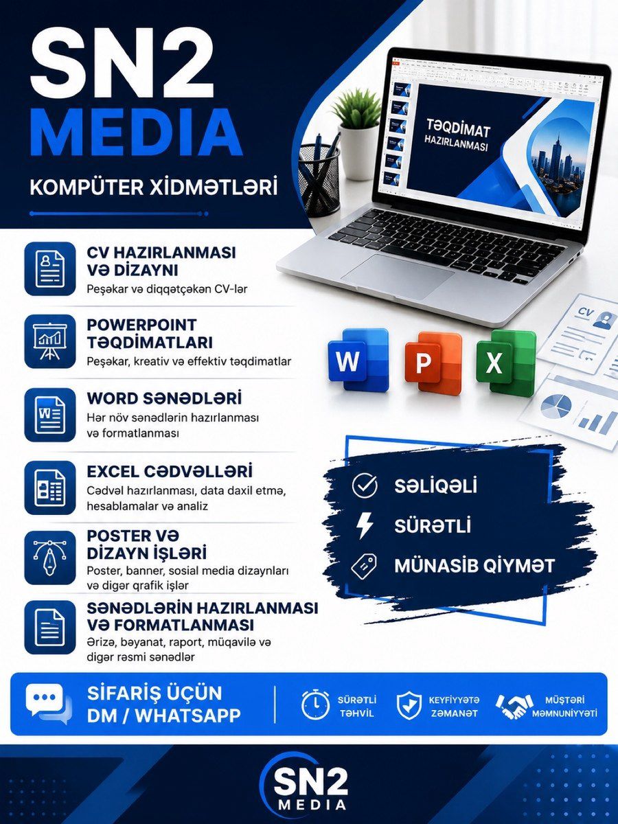 Kompüter xi̇dmətləri̇ — Xidmətlər, Bakı