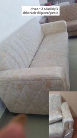 Məhsul: Divan + 2 ədəd kiçik dekorativ döşəkcə/yastıq - Rəng: Açıq — Ürünler