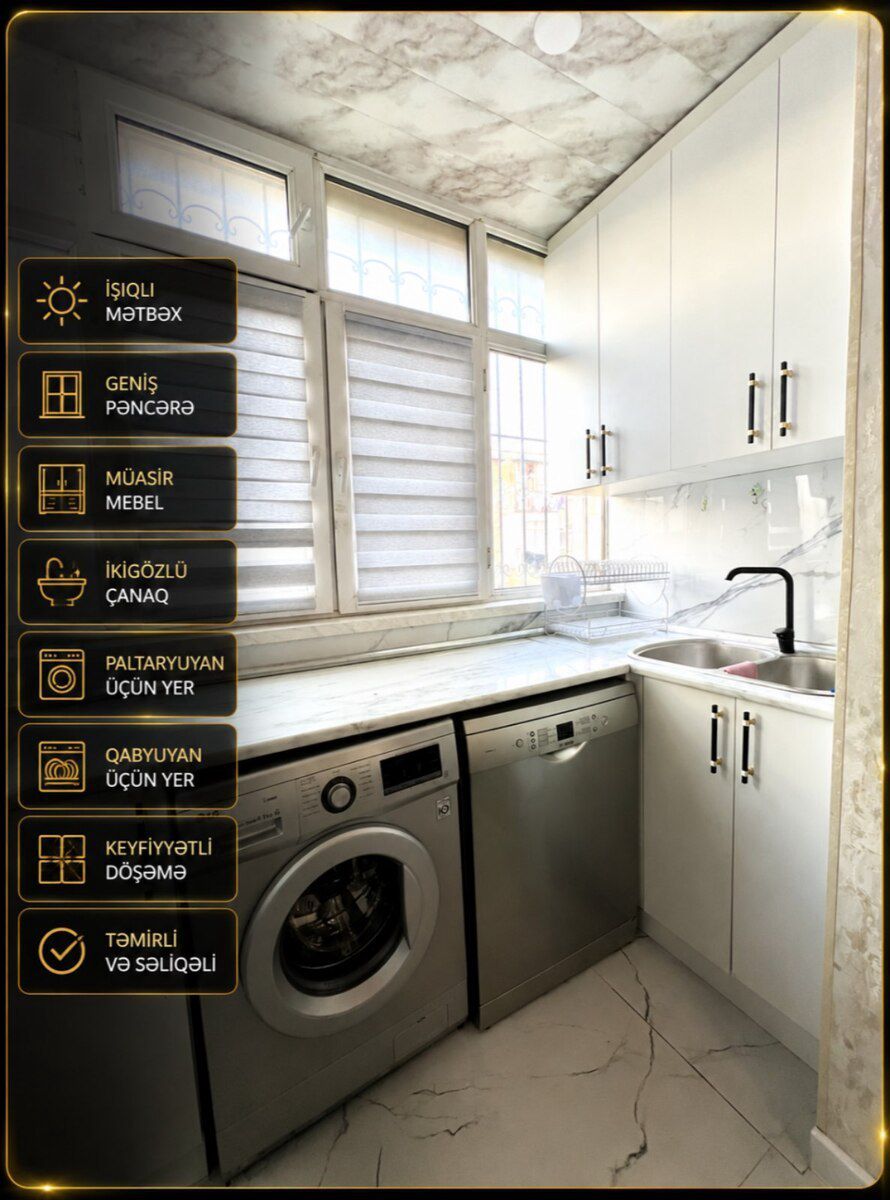 2-otaqlı mənzil, Qara Qarayev m., 45 m² — Mənzil, Bakı (10)
