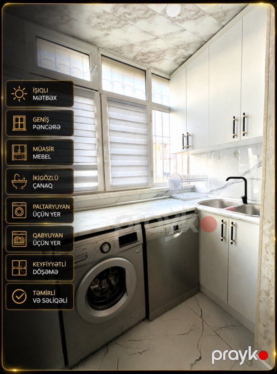 2-otaqlı mənzil, Qara Qarayev m., 45 m² — Mənzil, Bakı (10)