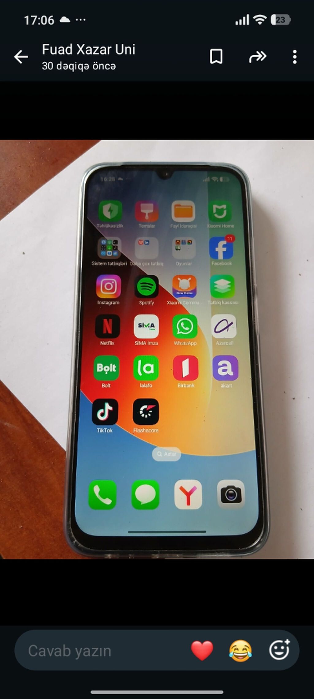 Xiaomi rəng - Göy, Barmaq izi — Xiaomi, Bakı (3)