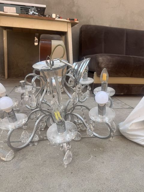 Çılçıraq, 5 lampa, Şüşə — Qobu