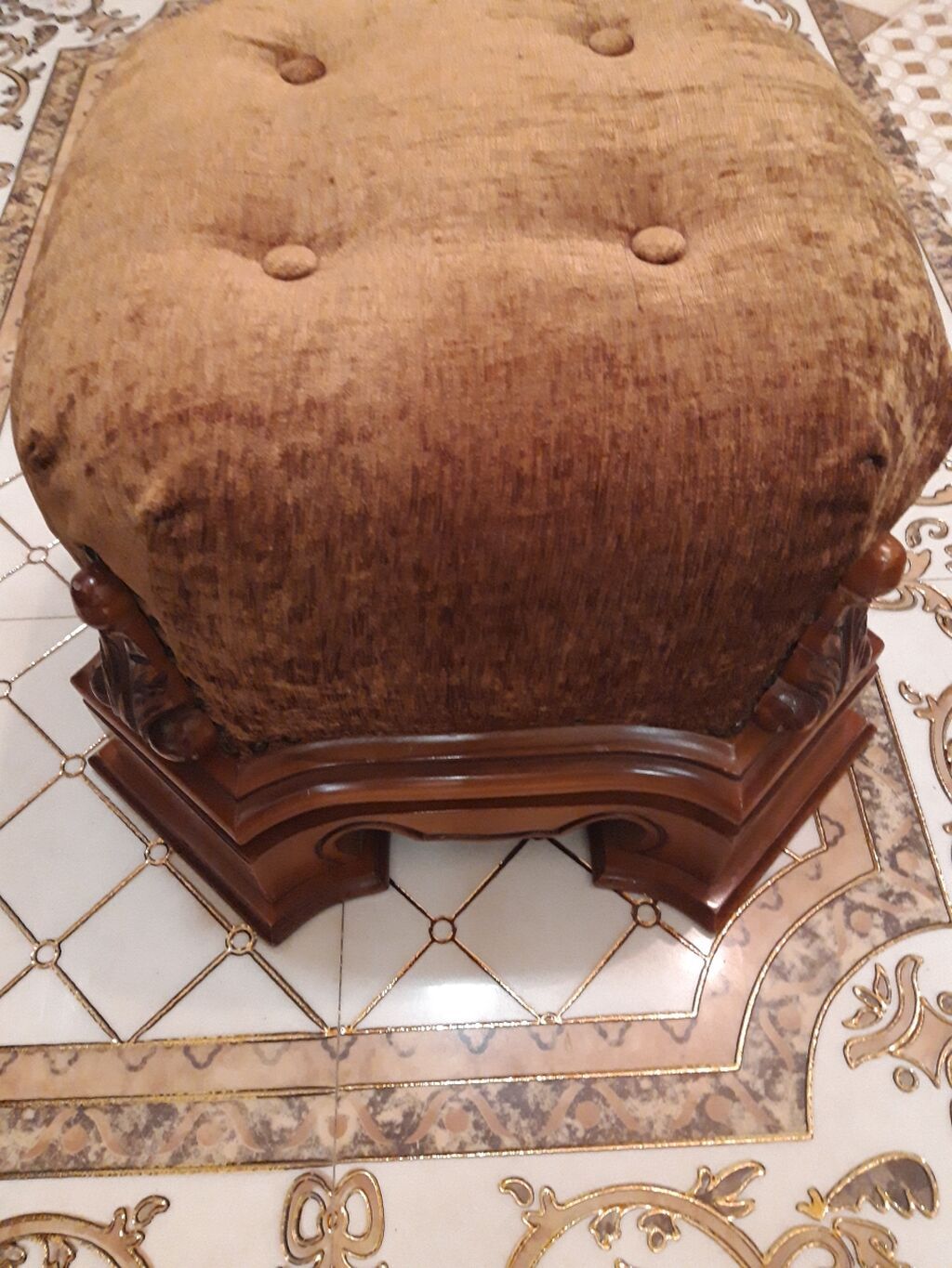 İşlənmiş, Pufik oturacaq, Vеlur parça, Kredit yoxdur, Şəhərdaxili pulsuz çatdırılma — Mebel, Bakı (2)