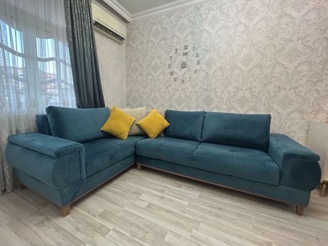 Künc divan, İşlənmiş, Açılan, Bazalı, Vеlur parça — Bakı