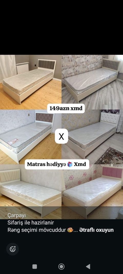 Çarpayı – sifarişlə hazırlanır - Tək nəfərlik modern çarpayı — Ucuz serfeli Mebel — Çarpayılar