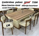 Düz masa, Qonaq otağı üçün, 6 nəfər, Açılmayan, Zəmanətsiz — Mebel