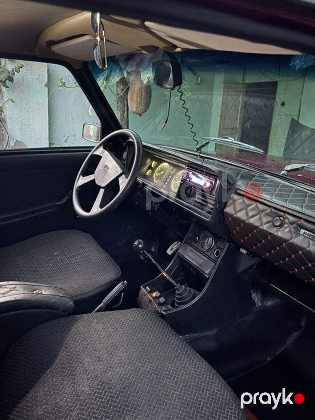 VAZ 2107 sedan - Kuzov: 4 qapılı sedan, tünd qırmızı/bordo rəng — Avto, Horadiz (7)