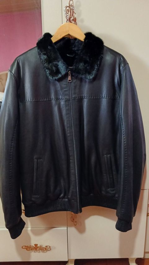 Kurtka, Dəri, Qış, 3XL — Digah