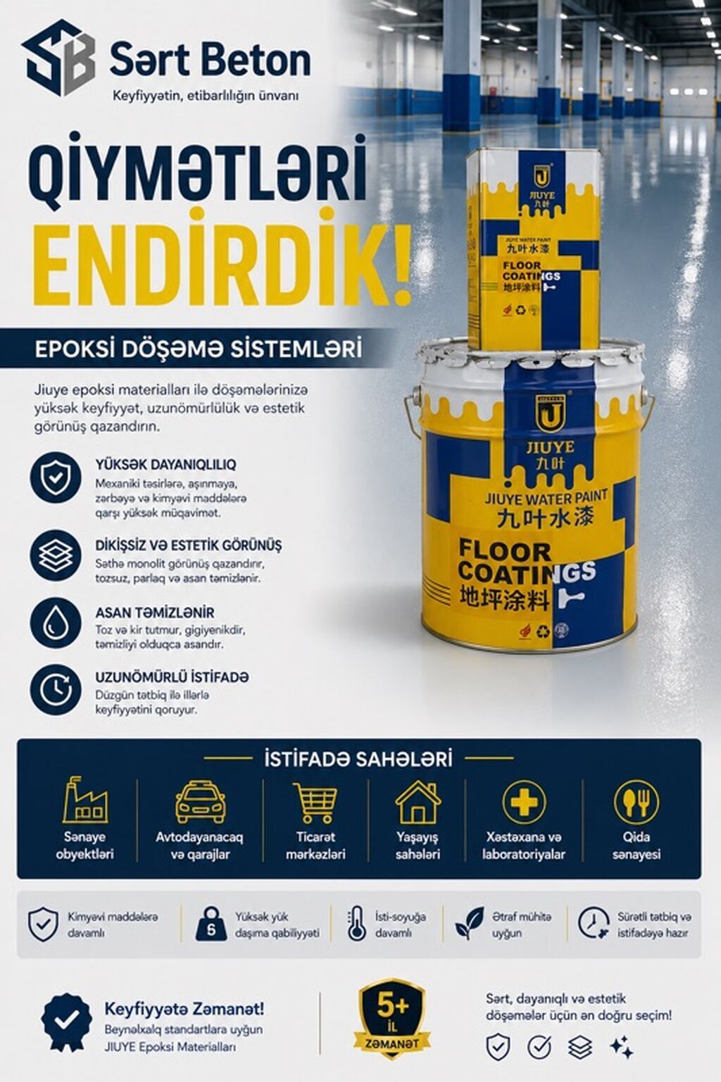 Sərt Beton – sənaye və idman sahələri üçün peşəkar döşəmə örtük — Mallar, Xırdalan (4)