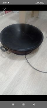 Elektrikli sac (səc) – dairəvi, qalın metal səthli, mətbəx və açıq — Gülü