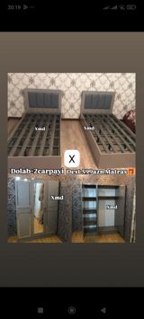Yataq otağı dəsti: dolab + 2 çarpayı - Dəst tərkibi: - 2 ədəd tək — Мебель