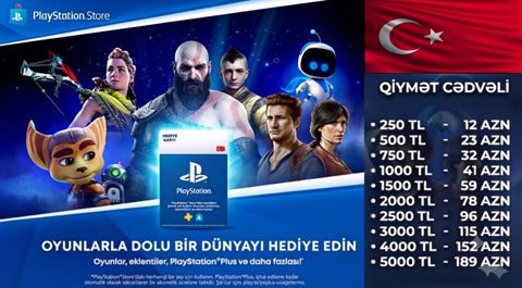PS Store hədiyyə kartları — Bakı