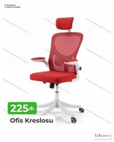 Ofis Kreslosu – ergonomik dizaynlı, qırmızı rəngdə - Yüksəklik — Ürünler