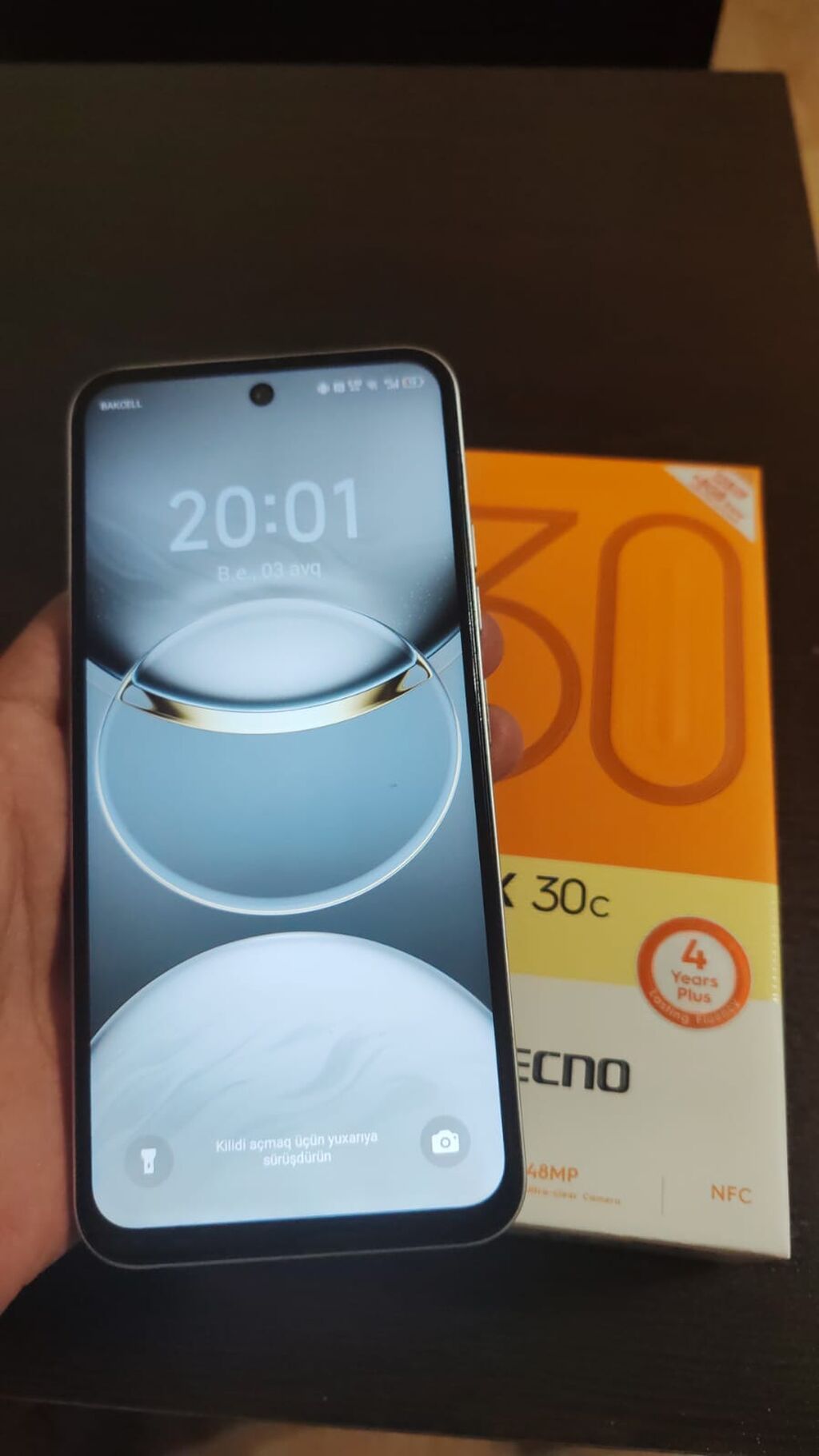 Tecno Spark 30C, 128 GB, rəng - Ağ, Sensor — Tecno, Gəncə (3)