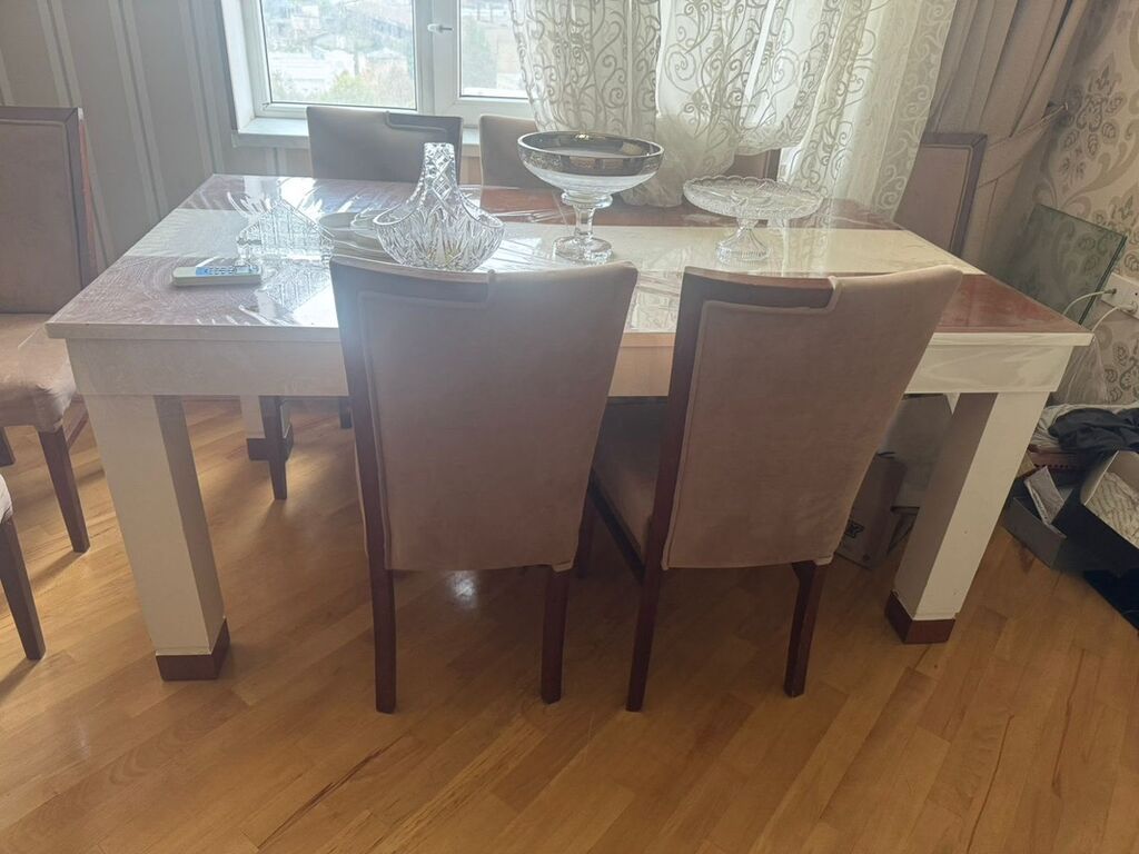 Qonaq otağı dəsti Tərkibi: - 2 vitrindən ibarət şkaf (şüşə qapılı — Mebel, Bakı (3)