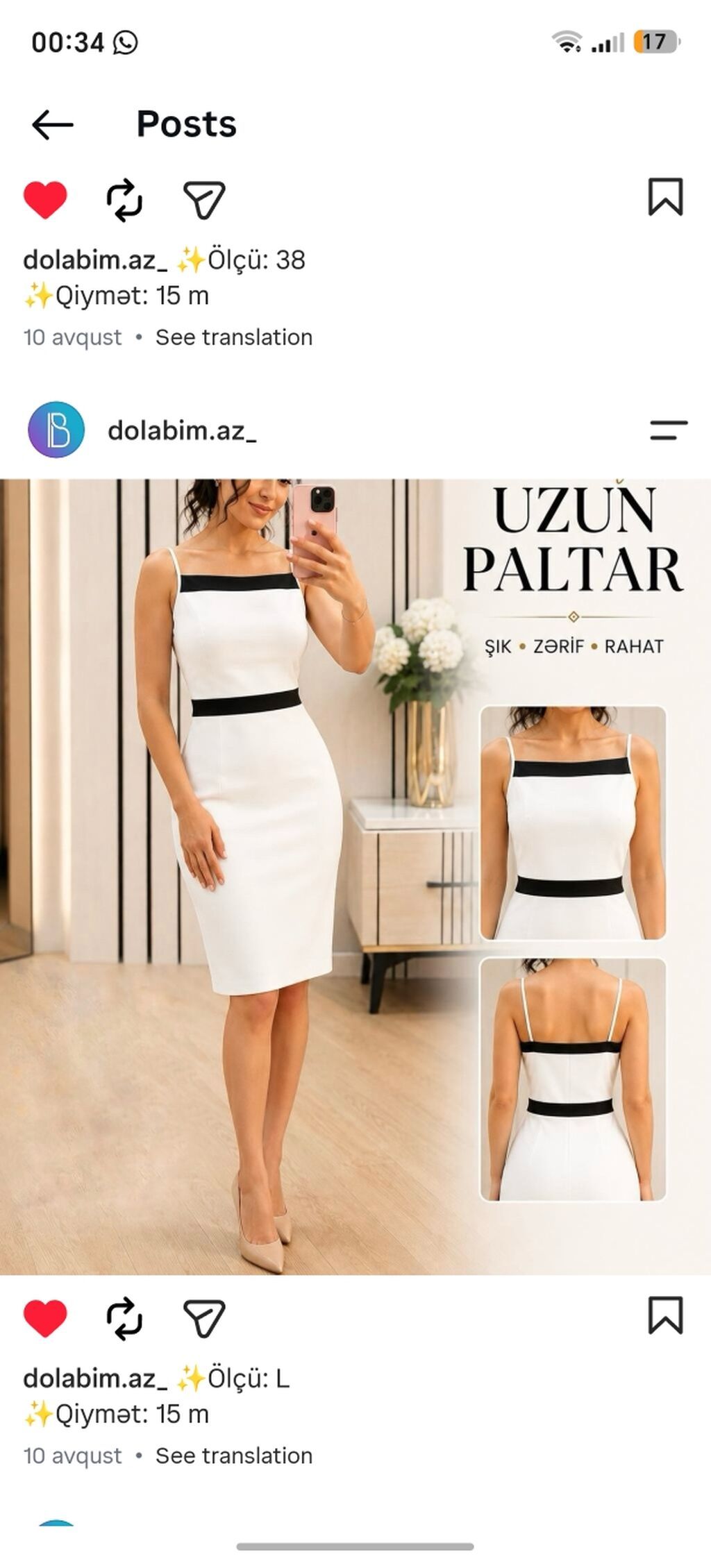 Məhsul: Uzun paltarlar və qələm ətək 1) Çiçək naxışlı uzun paltar — Şəxsi əşyalar, Bakı (2)