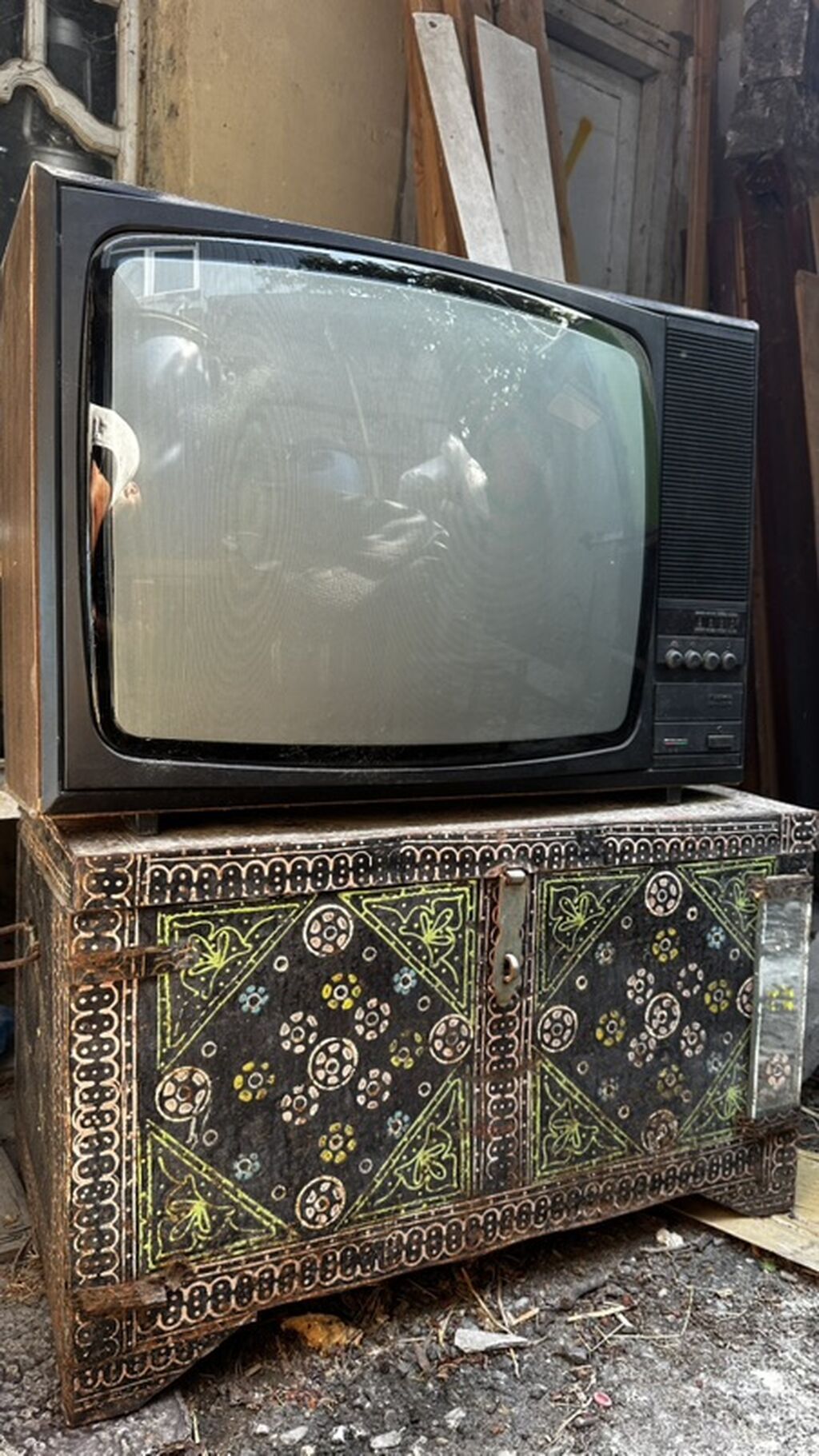 Retro “Рубин” televizoru (Pal/secam) - Korpus: taxta yan panellərlə — Televizorlar, Bakı (4)