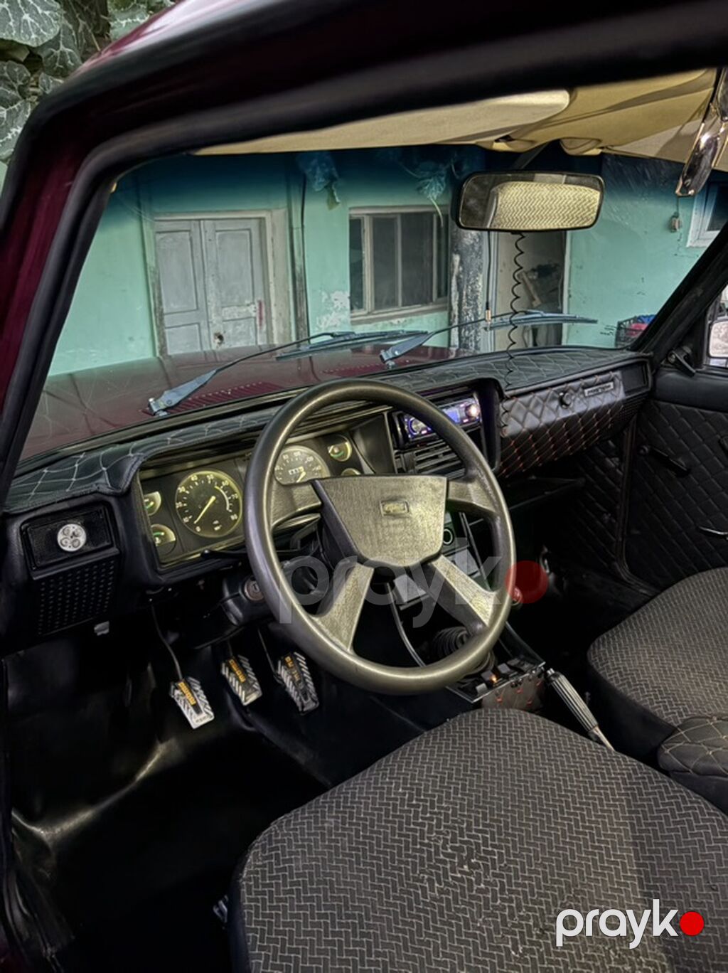 VAZ 2107 sedan - Kuzov: 4 qapılı sedan, tünd qırmızı/bordo rəng — Avto, Horadiz (6)