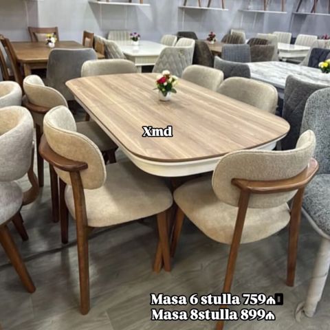 Yemək otağı üçün masa və stul dəsti - Dəstlər: 6 stullu və 8 stullu — Bakı