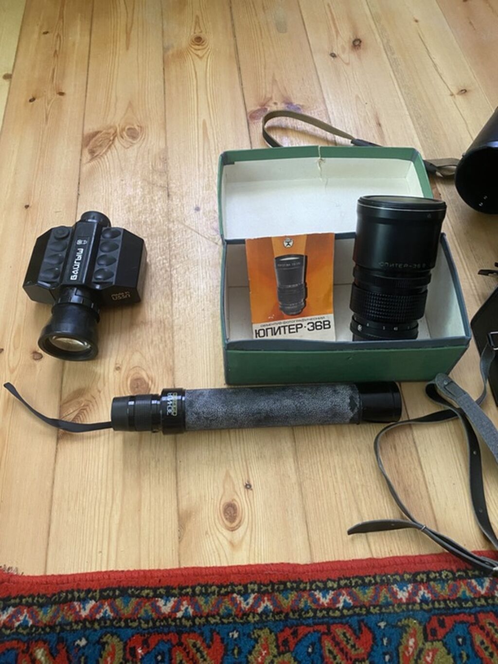 Foto-optik dəst Tərkib: - Jupiter-36B (Юпитер-36Б) teleobyektiv, 250 — Elektronika, Digah (2)