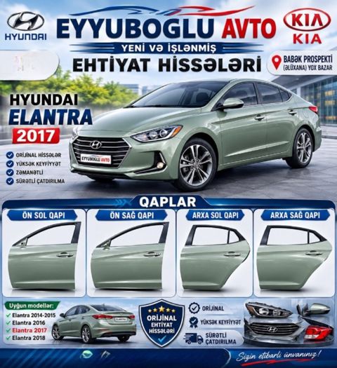 Hyundai Elantra və Kia ehtiyat hissələri — Bakı