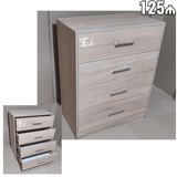 Açıq palıd rəngində 4 çekmecəli komod - Material: laminat Mdf/ldsp — Furniture