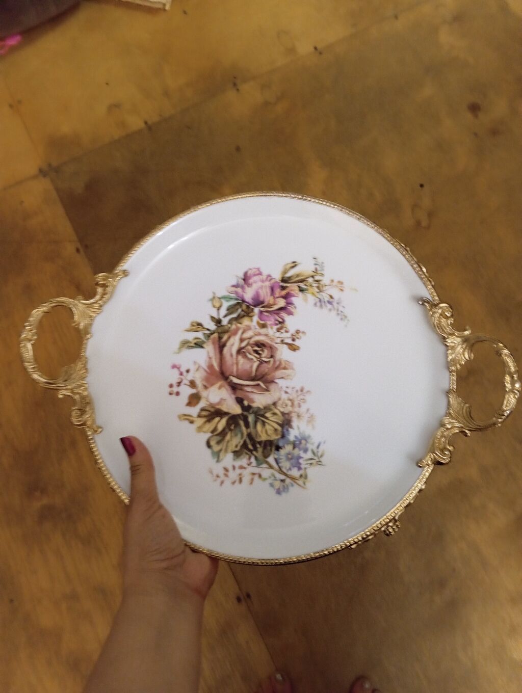 Porcelain süfrə ləyən/tray - Material: ağ porselen lövhə - Üzərində — Mallar, Bakı (9)