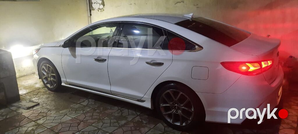 Hyundai Sonata – ağ rəngli, sedan kuzovlu. Şık və aerodinamik dizayn — Avto, Bakı (4)