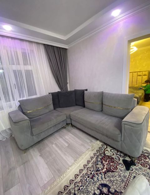 Künc divan, İşlənmiş, Açılmayan, Bazalı, Vеlur parça, Ödənişli çatdırılma — Bakı