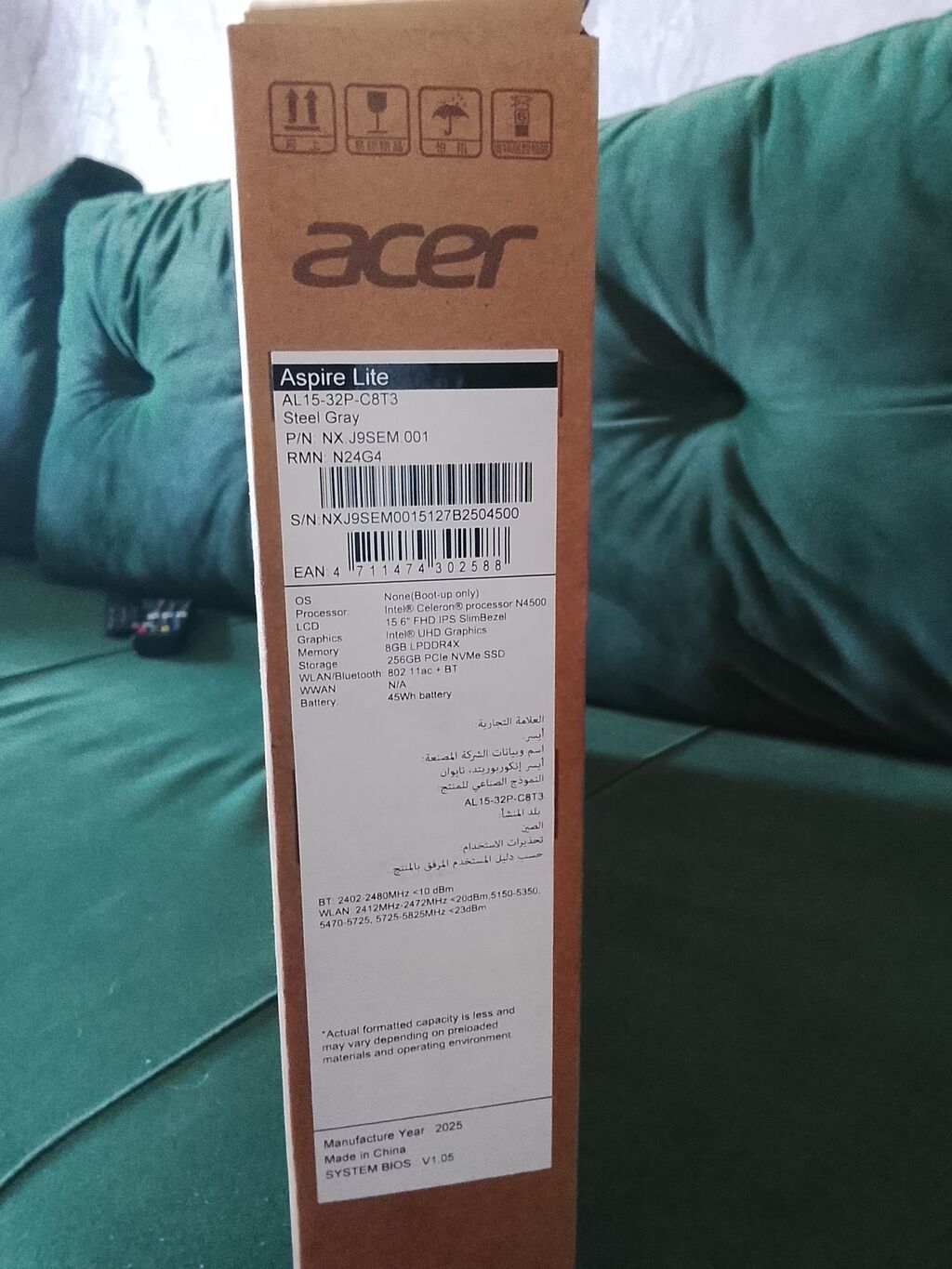 Acer Aspire Lite AL15-32P-C8T3 noutbuku Texniki xüsusiyyətlər — Acer, Bakı (3)