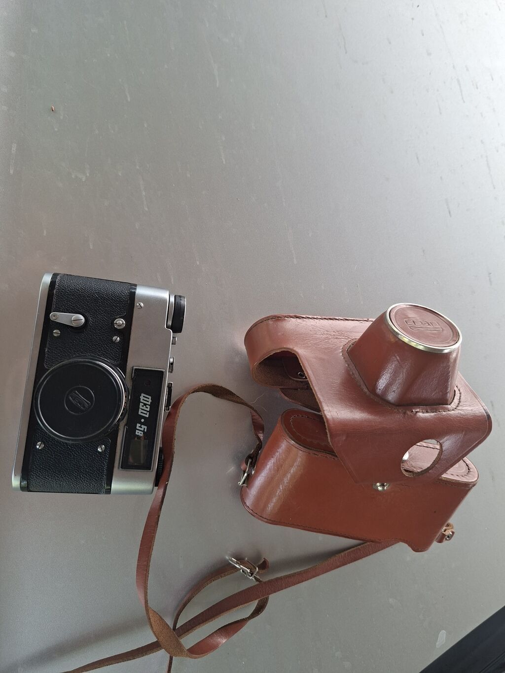 Zenit-5B (Зенит-5В) 35mm mexaniki fotoaparat + orijinal dəri futlyar — Elektronika, Masallı (4)