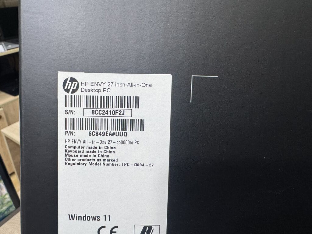 HP envy 27 All-in-One 4K — i5-12400 / 16GB / RTX 1650 / 512GB HP — Elektronika, Bakı (10)