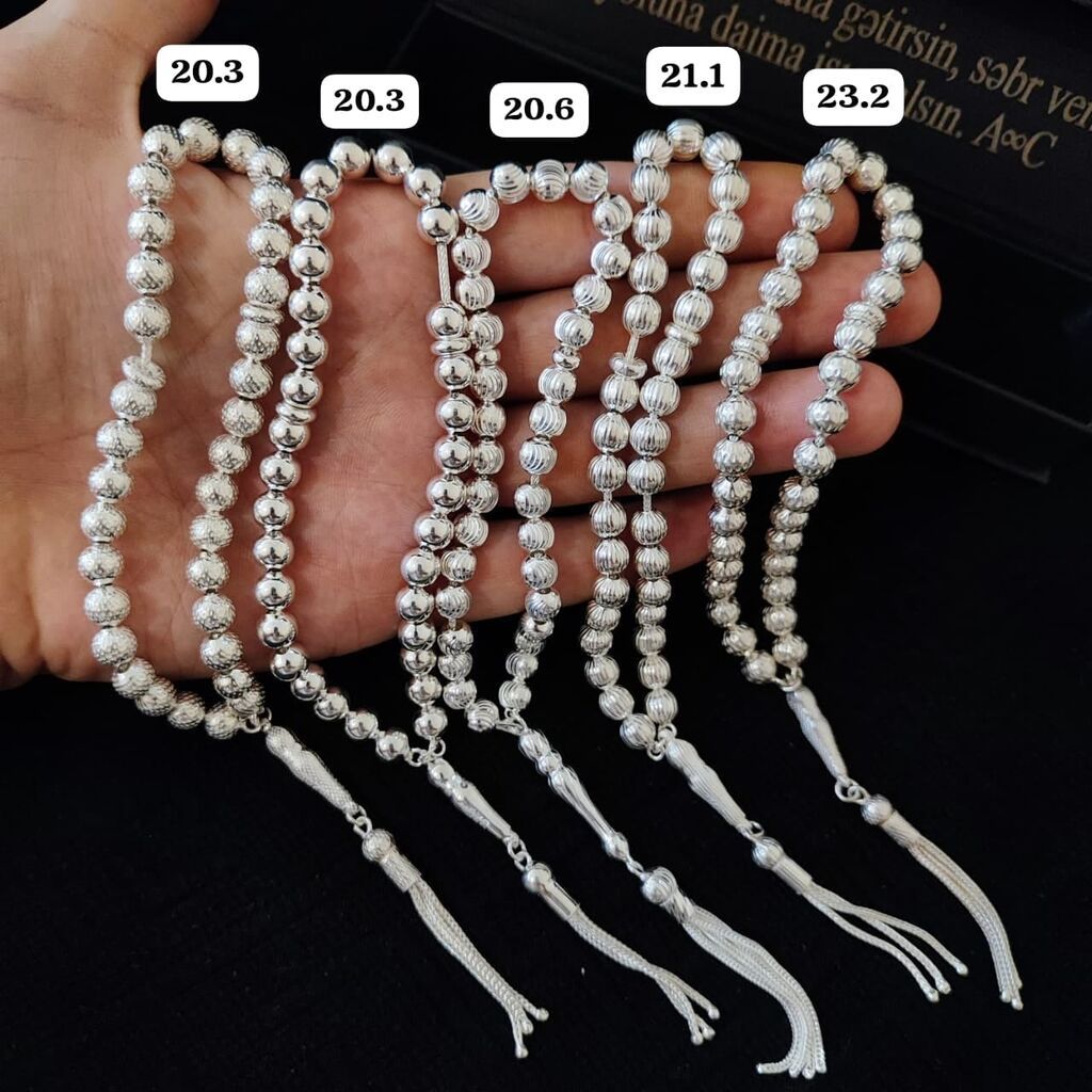 Gümüş təsbeh kolleksiyası Qram- 9.5 AzN - Material: 925 ayar gümüş — Aksesuarlar, Digah