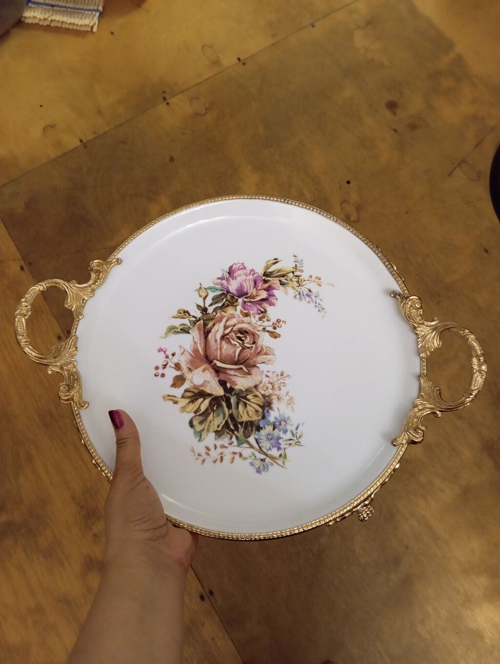 Porcelain süfrə ləyən/tray - Material: ağ porselen lövhə - Üzərində — Mallar, Bakı (5)